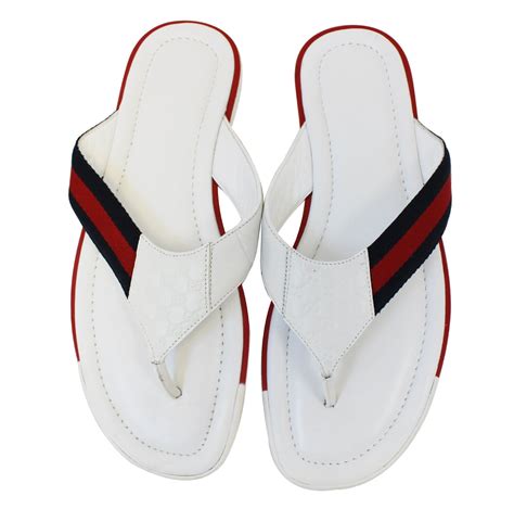 buy white gucci flip flops